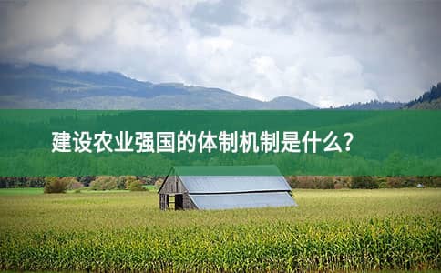 农业强国说｜建设农业强国的体制机制是什么？