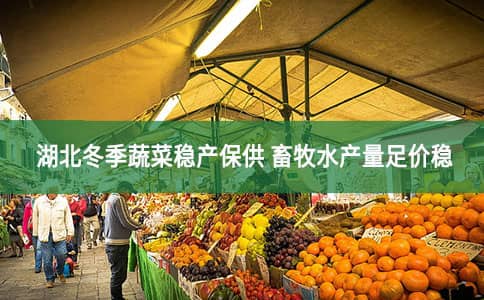 湖北冬季蔬菜稳产保供 畜牧水产量足价稳