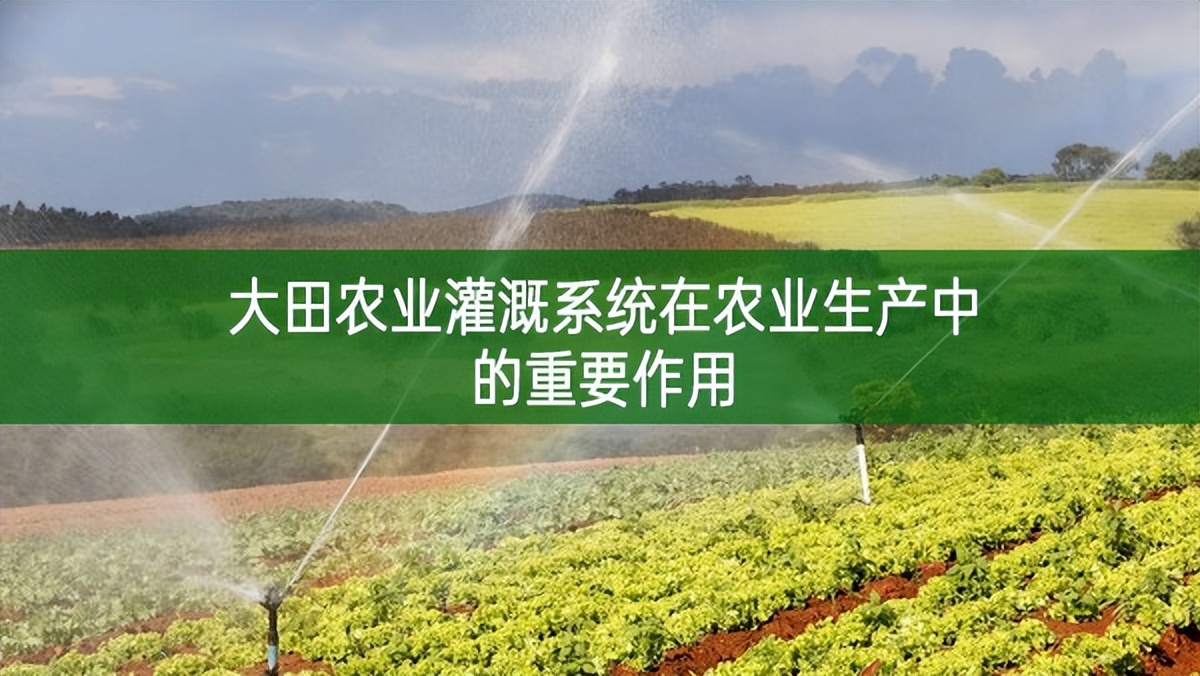大田农业灌溉系统在农业生产中的重要作用