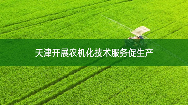 天津开展农机化技术服务促生产