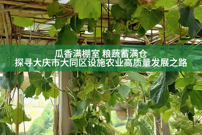 瓜香满棚室 粮蔬蓄满仓 探寻大庆市大同区设施农业高质量发展之路