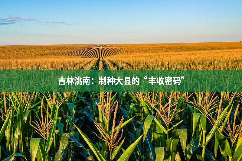 吉林洮南：制种大县的“丰收密码”
