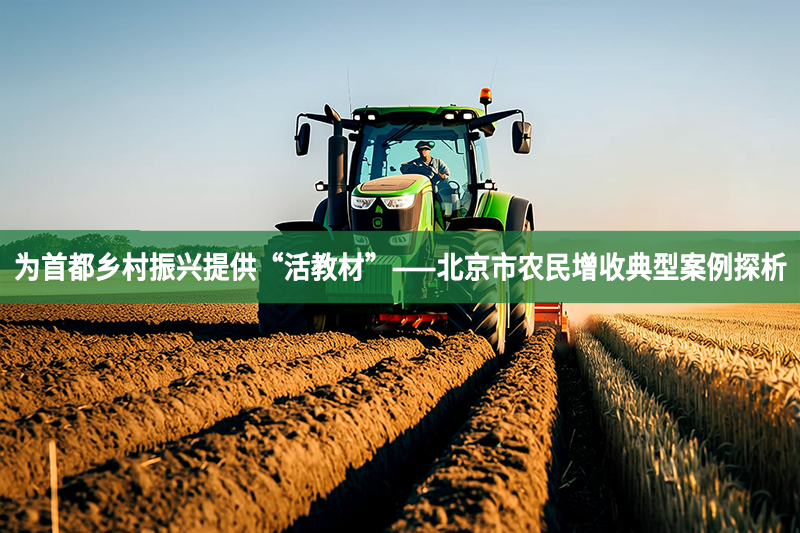为首都乡村振兴提供“活教材”——北京市农民增收典型案例探析
