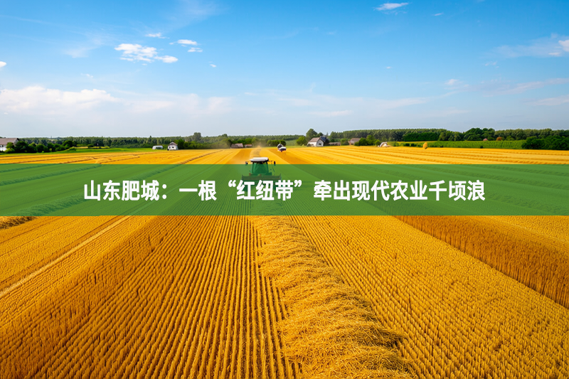 山东肥城：一根“红纽带”牵出现代农业千顷浪