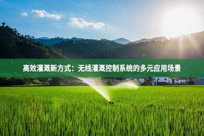 高效灌溉新方式：无线灌溉控制系统的多元应用场景