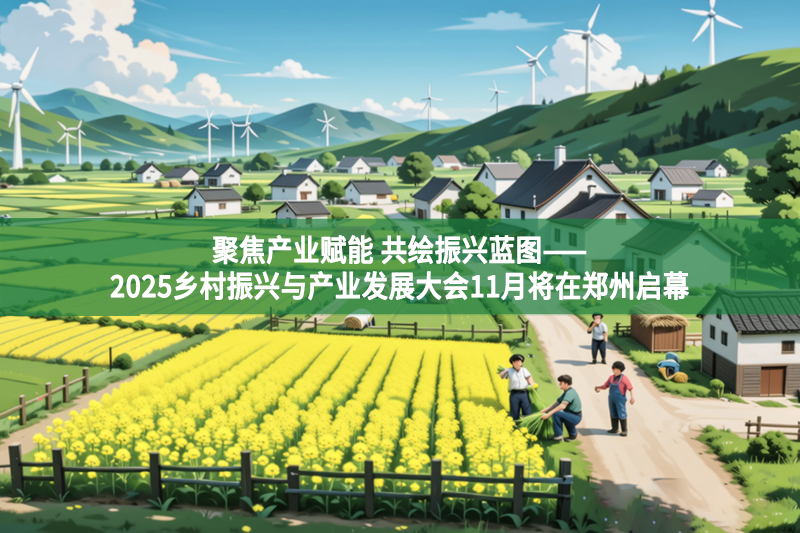 聚焦产业赋能 共绘振兴蓝图——2025乡村振兴与产业发展大会11月将在郑州启幕