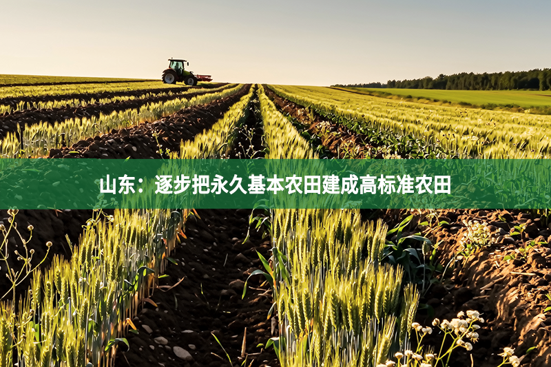 山东：逐步把永久基本农田建成高标准农田