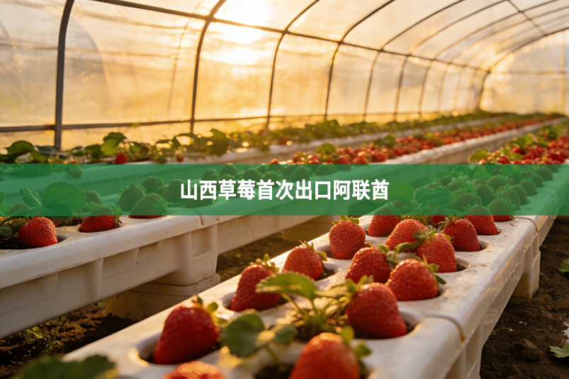 山西草莓首次出口阿联酋
