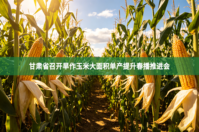 甘肃省召开旱作玉米大面积单产提升春播推进会