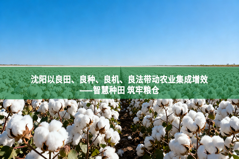 沈阳以良田、良种、良机、良法带动农业集成增效——智慧种田 筑牢粮仓