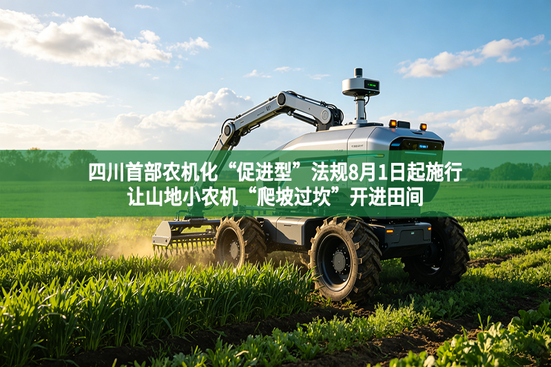 四川首部农机化“促进型”法规8月1日起施行 让山地小农机“爬坡过坎”开进田间