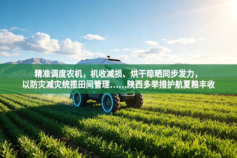 精准调度农机，机收减损、烘干晾晒同步发力，以防灾减灾统揽田间管理……陕西多举措护航夏粮丰收