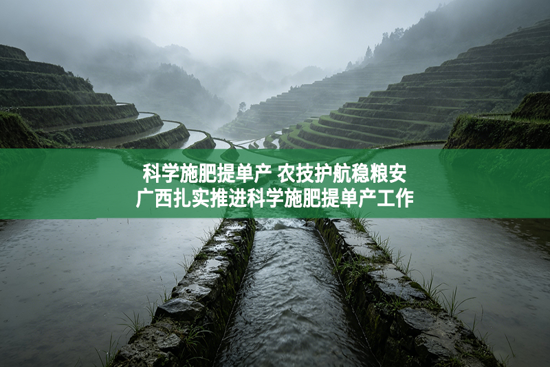 科学施肥提单产 农技护航稳粮安 广西扎实推进科学施肥提单产工作