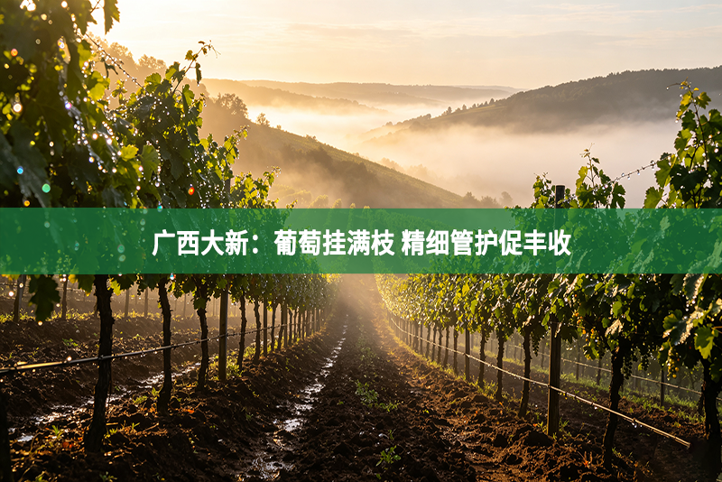 广西大新：葡萄挂满枝 精细管护促丰收