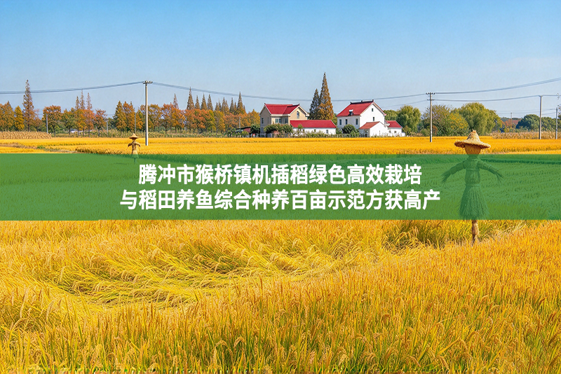 腾冲市猴桥镇机插稻绿色高效栽培与稻田养鱼综合种养百亩示范方获高产